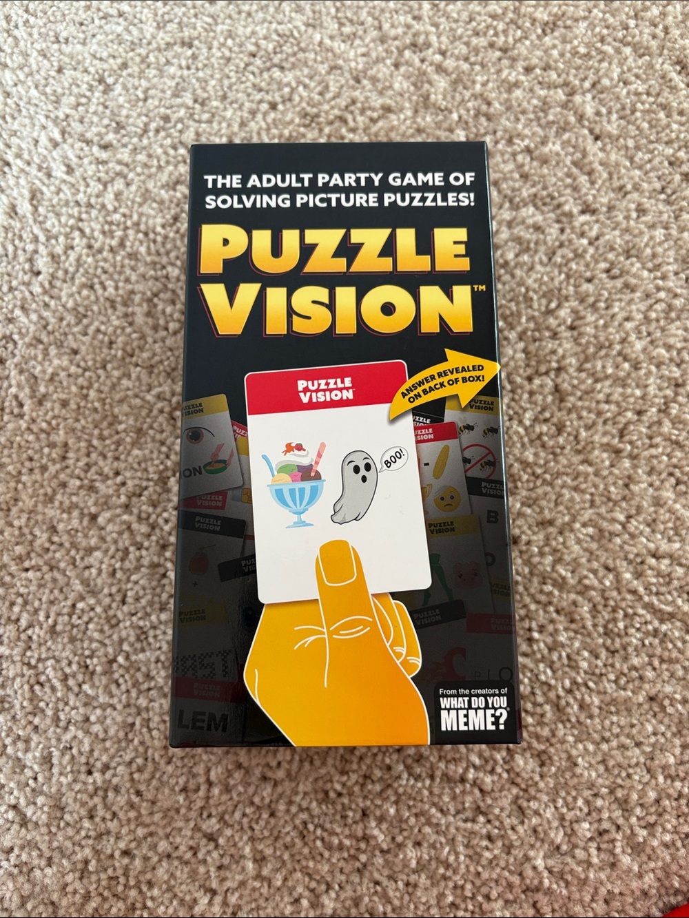 Puzzle Vision Party Game - Black & Yellow Box